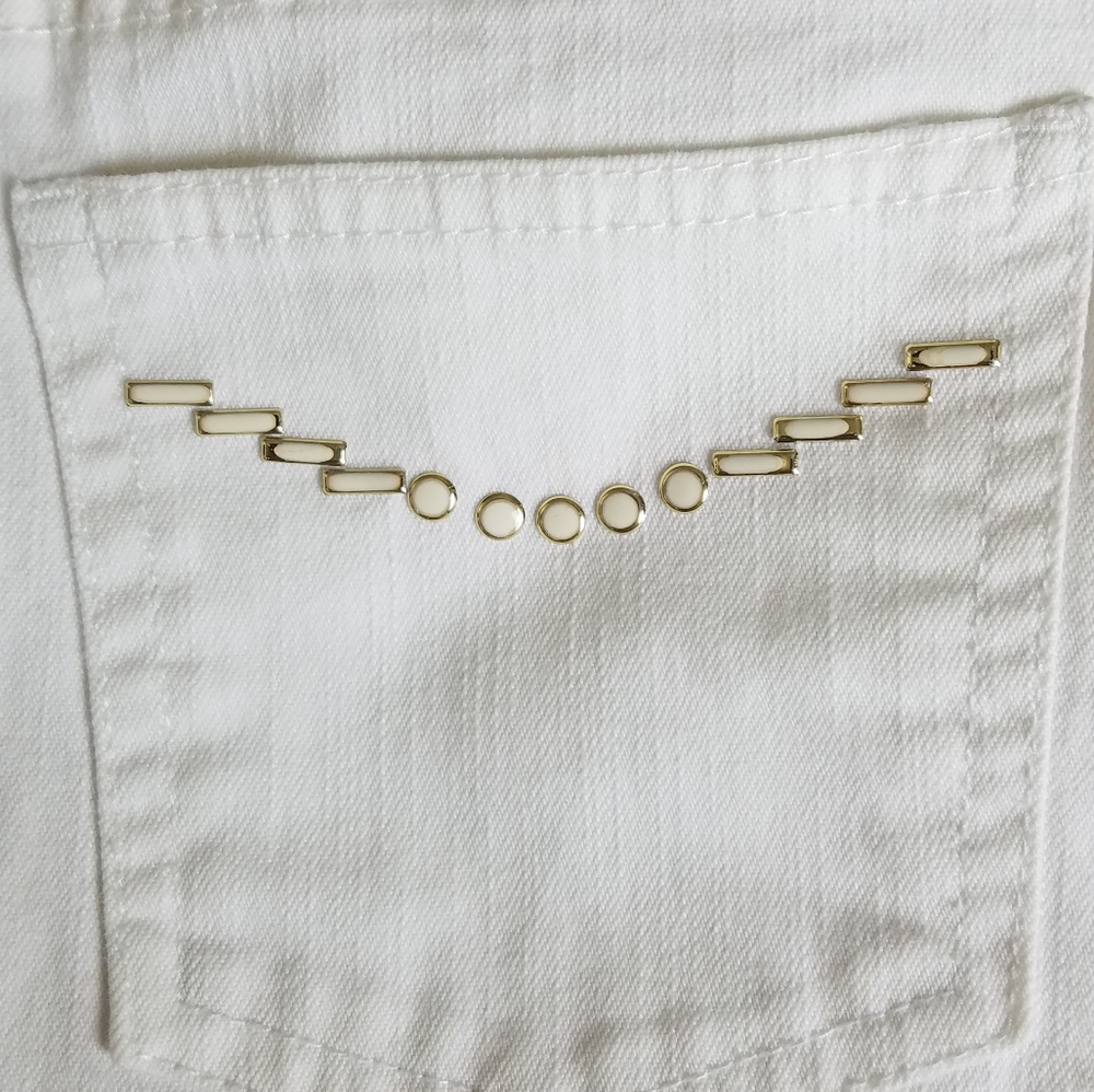 Denim + Company white denim capris size 4 - Picture 6 of 10